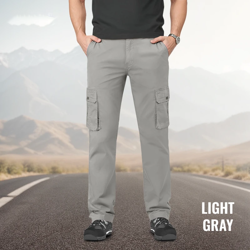 Men’s Arenzza multi-pocket cargo pants with multiple functional pockets, casual fit, and durable fabric.