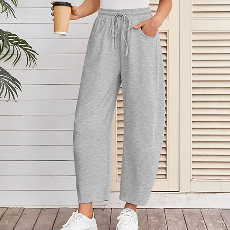 A pair of Arenzza drawstring pocket Capri sweatpants with elastic waist and casual fit, shown on a neutral background.