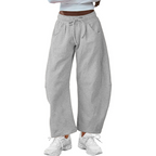 A pair of Arenzza drawstring pocket Capri sweatpants with side pockets and elastic waistband, made of comfortable fabric.