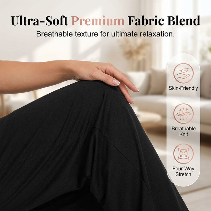 Arenzza high-waist yoga and lounge pants with pockets, made for comfort, shown in a relaxed fit and soft fabric.