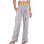 Arenzza high-waist yoga and lounge pants with pockets, made for comfort, shown in a relaxed fit with a soft fabric appearance.