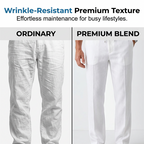 Men's casual straight leg pants by Arenzza, shown in a neutral color, with a relaxed fit and classic waistband design.
