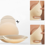A pair of seamless uplift adhesive nipple covers for women by Arenzza, shown in a natural, skin-tone color on a white background.