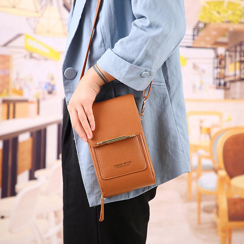 Arenzza women's touch screen messenger bag with phone charging port, anti-theft design, water-resistant fabric, and stylish look.