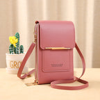 Arenzza women's touch screen messenger bag with water-resistant fabric, anti-theft design, and smart phone charging feature.