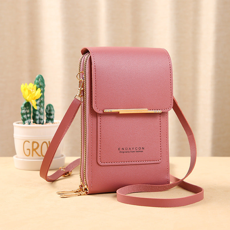 Arenzza women's touch screen messenger bag with water-resistant fabric, anti-theft design, and smart phone charging feature.