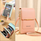 Arenzza women's touch screen messenger bag with water-resistant fabric, anti-theft design, and phone charging pocket.