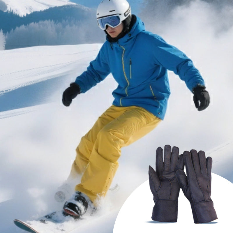 Arenzza warm soft lined gloves with extended cuffs, ideal for winter, showing a cozy, insulated glove design for cold weather.