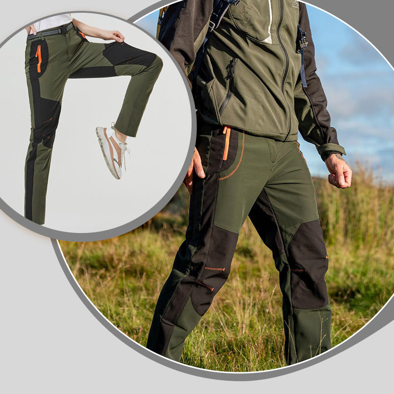 Arenzza windproof waterproof hiking pants with elastic waist, insulated for warmth and outdoor durability.