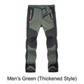 Arenzza windproof waterproof warm elastic waist hiking pants showing durable fabric, insulated interior, and adjustable waistband.