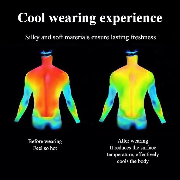Men's ice silk stretch shirt by Arenzza, cool and comfortable men's clothing with a sleek fit, shown in a stylish casual design.