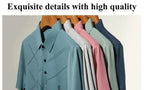 Men's ice silk stretch shirt by Arenzza, cool and comfortable men's clothing, shown in a stylish fit with smooth fabric.
