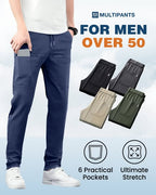 A pair of Arenzza high-stretch cargo pants with multiple pockets, durable fabric, and a modern, versatile design for outdoor wear.