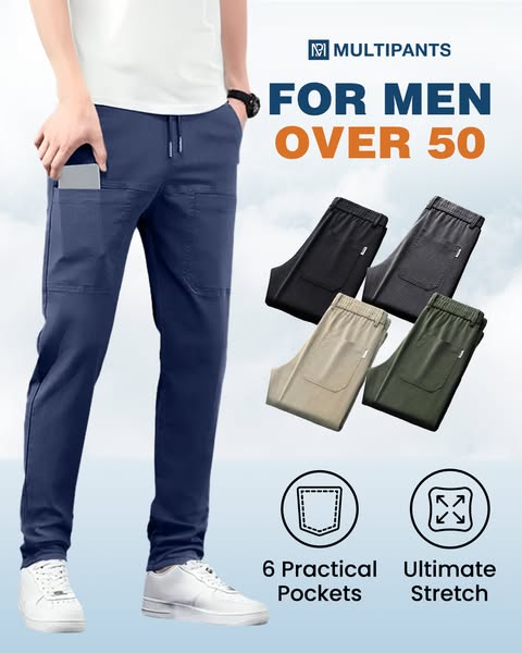 A pair of Arenzza high-stretch cargo pants with multiple pockets, durable fabric, and a modern, versatile design for outdoor wear.