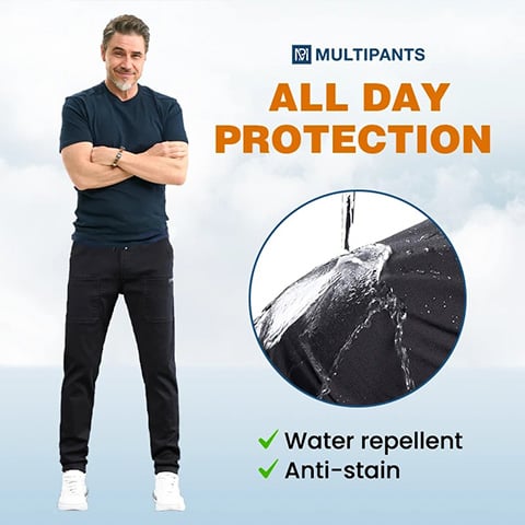 A pair of Arenzza high stretch cargo pants with multiple pockets, durable fabric, and a modern fit designed for versatile wear.