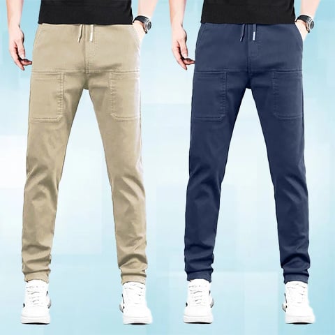 A pair of Arenzza high stretch cargo pants with multiple pockets, durable fabric, and a modern design.