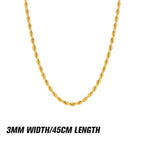 Layered gold twist rope necklaces and bracelets by Arenzza, showcasing elegant jewelry with textured gold design.