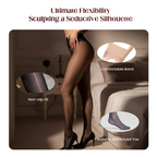 Shiny sheer tights for women by Arenzza, featuring a snag-resistant, non-slip design, displayed on a model's legs.