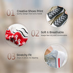 A pair of colorful Creative Ankle Socks for men and women by Arenzza, featuring vibrant patterns and comfortable fabric.
