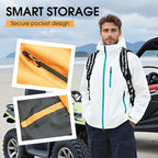 Arenzza waterproof hooded sports jacket for outdoor activities, featuring a hood and durable material in a vibrant color.