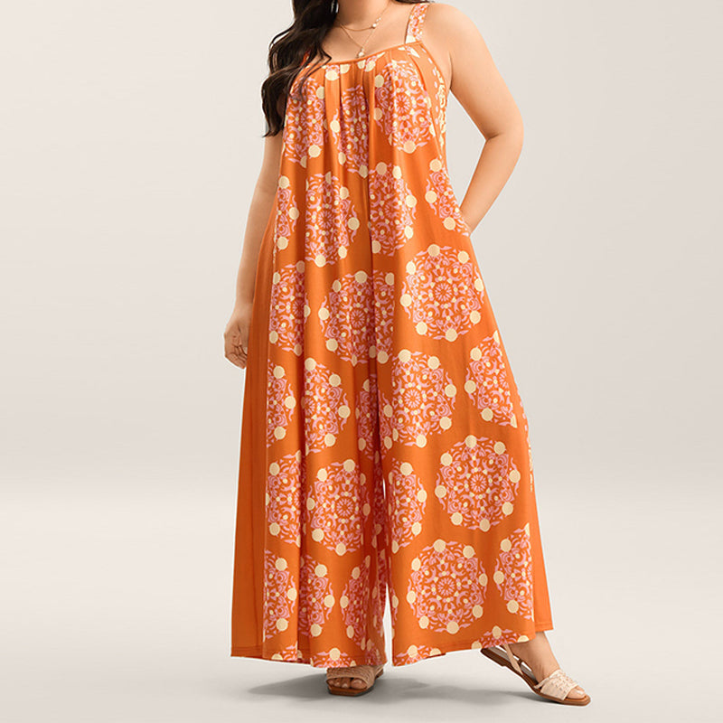 Aarenza adjustable strap loose jumpsuit in soft fabric, featuring a relaxed fit and casual style, perfect for everyday wear.