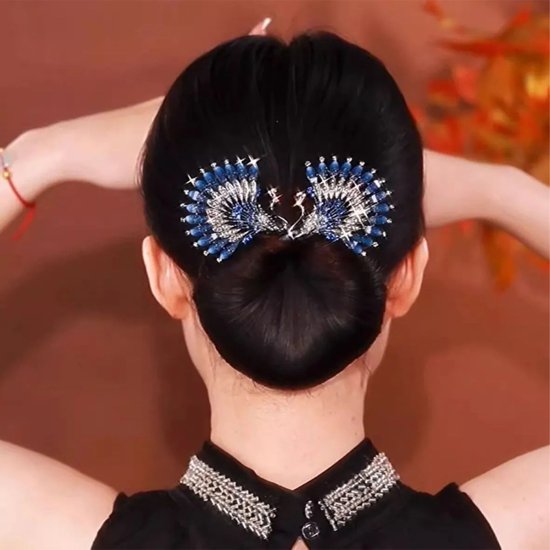 Arenzza elegant and delicate hair bun maker for women, shown in a close-up with a soft pink background.
