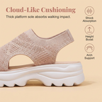 A pair of Arenzza women's breathable mesh platform sandals with open toes and chunky soles, perfect for summer wear.