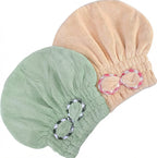 Aarenza coral fleece hair turban in pink, soft and cozy for hair drying and styling, made of plush coral fleece fabric.