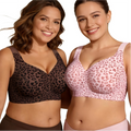 Aarenza super firming wirefree jelly bra with leopard print, soft fabric, and supportive design for comfortable wear.
