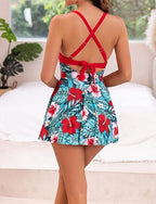 Aarenza women's cutout one-piece swimsuit with v-neck, tummy control, and flirty cutouts, designed for stylish beachwear.