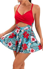 Arenzza women's cutout one-piece swimsuit with v-neck, tummy control, and flirty cutouts in vibrant colors.