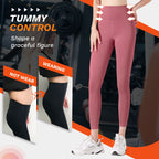 A pair of Arenzza high waisted tummy control shaping leggings with floral rose design, designed for slimming and training workouts.