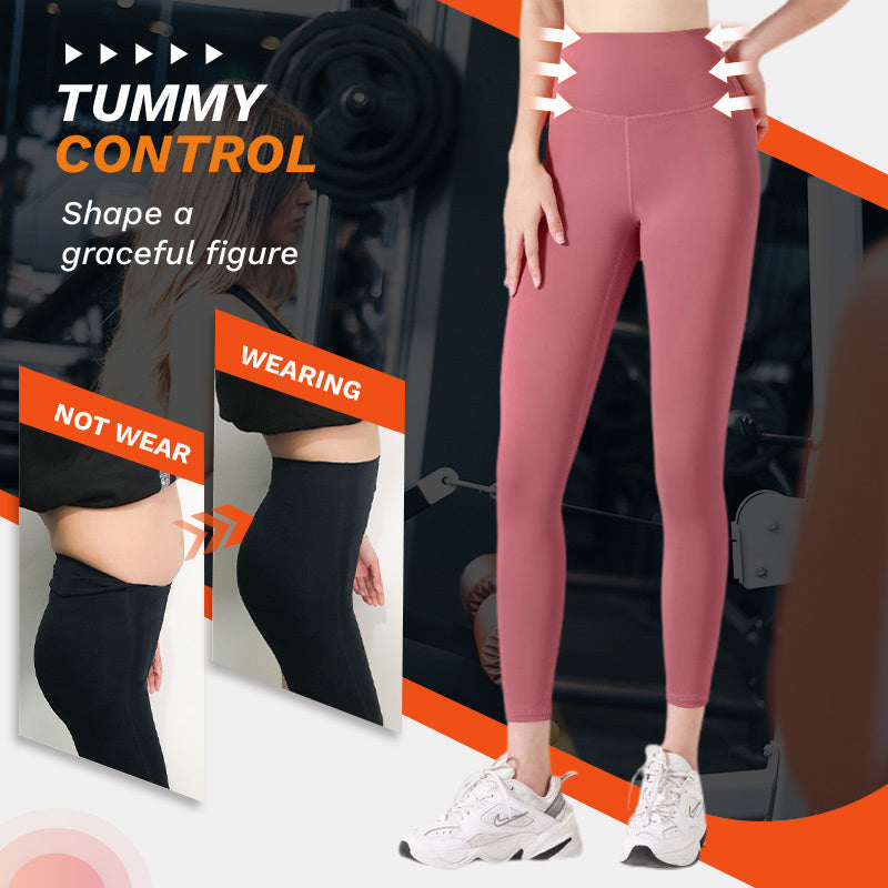 A pair of Arenzza high waisted tummy control shaping leggings with floral rose design, designed for slimming and training workouts.