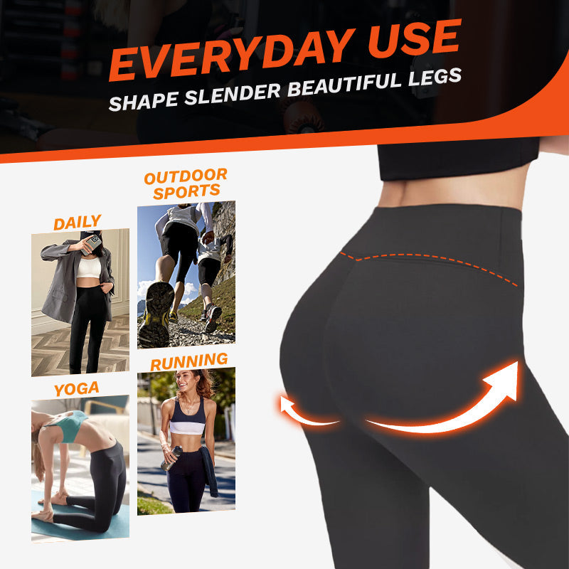 A pair of black high waisted tummy control shaping training leggings by Arenzza, designed for comfort and contouring fit.
