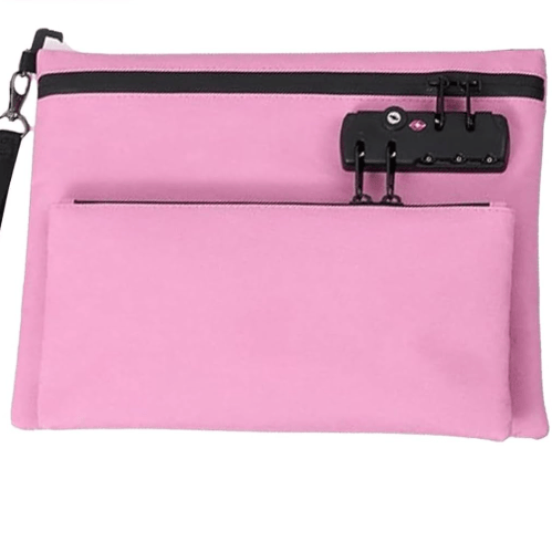 Arenzza double layer money bag with lock, stylish accessory for summer sale, featuring secure closure and sleek design.