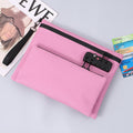 Aarenza double layer money bag with lock, stylish black accessory for secure cash storage, shown with closed lock and sleek design.