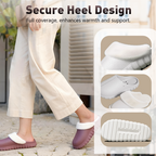 Arenzza plush-lined cotton slippers with covered heel, removable washable lining, cozy and comfortable footwear for home wear.