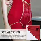 A pair of women's high-waisted tummy control shaper shorts by Arenzza, designed to shape and smooth the waist and hips.