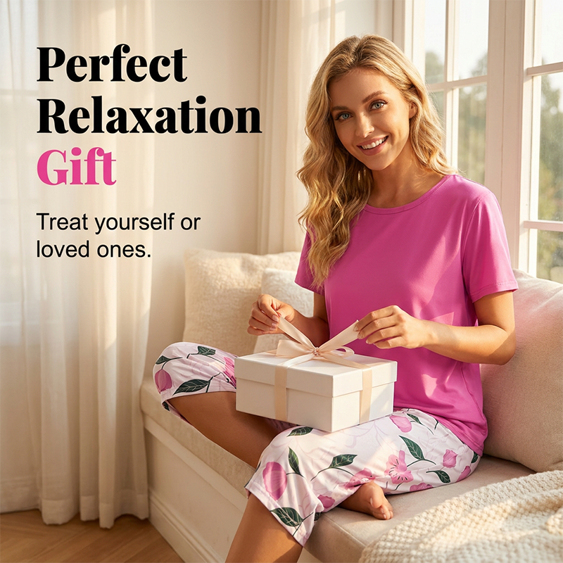 Arenzza women's comfortable pajama set with soft, airy fabric, ideal for warm nights, featuring a relaxed fit and stylish design.