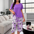 Aarenza women's comfortable pajama set with soft, airy fabric, perfect for warm nights, displayed on a hanger or laid flat.