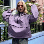 Aarenza 3-in-1 waterproof women's jacket with rain, wind, and cold protection, featuring a hood and adjustable design.