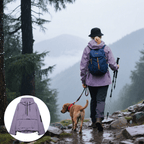 Aarenza waterproof women's 3-in-1 jacket with rain, wind, and cold protection, featuring a hood and adjustable cuffs.