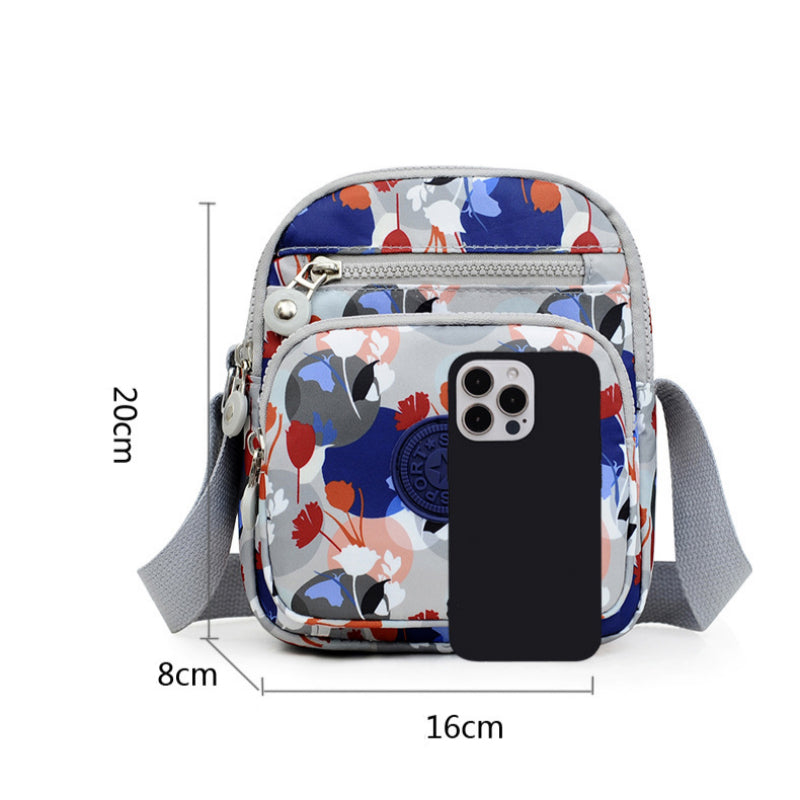 Aarenza lightweight fashion bag with multiple pockets, stylish design, and adjustable strap, suitable for daily accessories.
