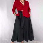 Women's stylish two-piece set with top and solid skirt by Arenzza, featuring a fashionable and comfortable clothing ensemble.