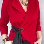 A women’s stylish top and solid skirt 2-piece set by Arenzza, featuring a fashionable blouse and matching skirt in a vibrant color.