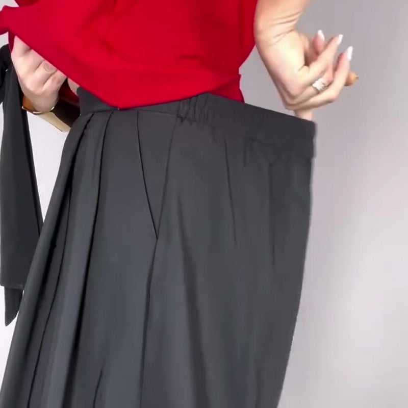 A women’s stylish top and solid skirt 2-piece set by Arenzza, featuring a trendy top paired with a matching skirt, perfect for casual wear.