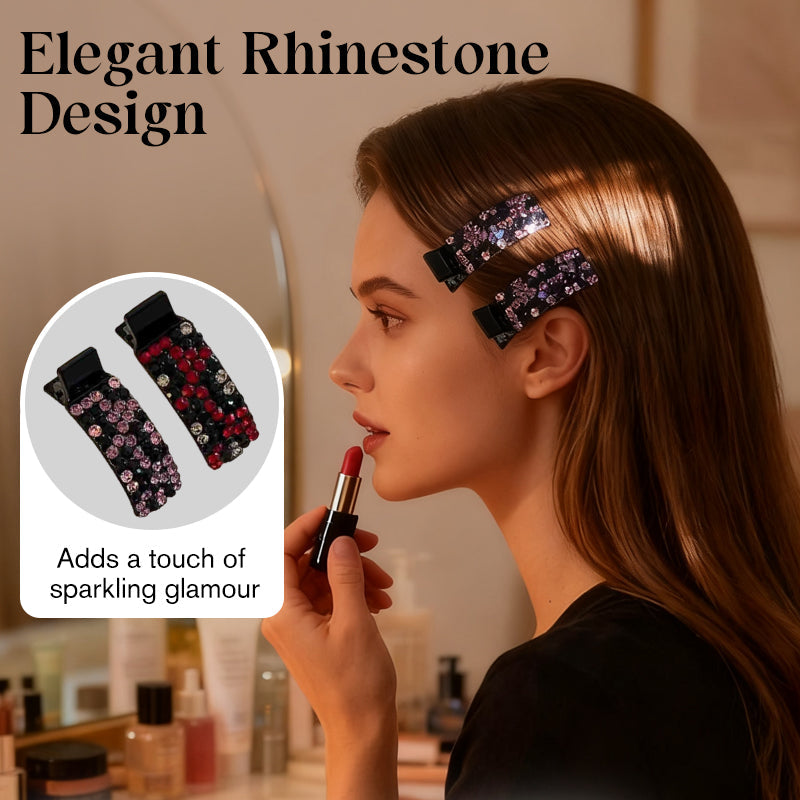Arenzza rhinestone hair clip for bangs with sparkling rhinestones, stylish accessory for hair styling and fashion.