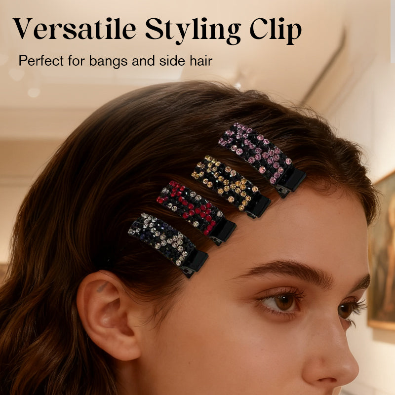 Arenzza rhinestone hair clip for bangs with sparkling stones, perfect for adding a touch of elegance to hairstyles.