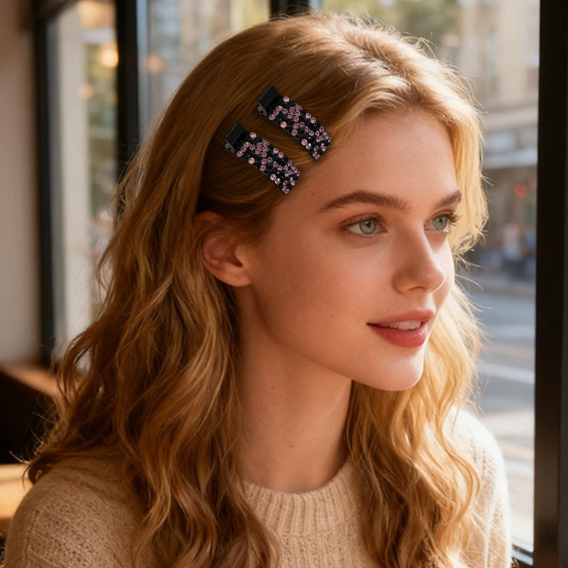 Arenzza rhinestone hair clip for bangs, featuring sparkling embellishments and a secure clip design for stylish hair accessories.