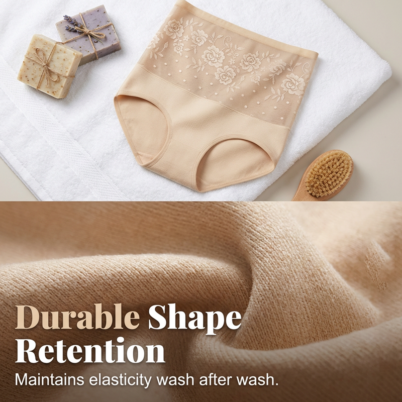 A pair of Arenzza women's high-waisted panties in soft, full coverage fabric, designed for comfort and everyday wear.